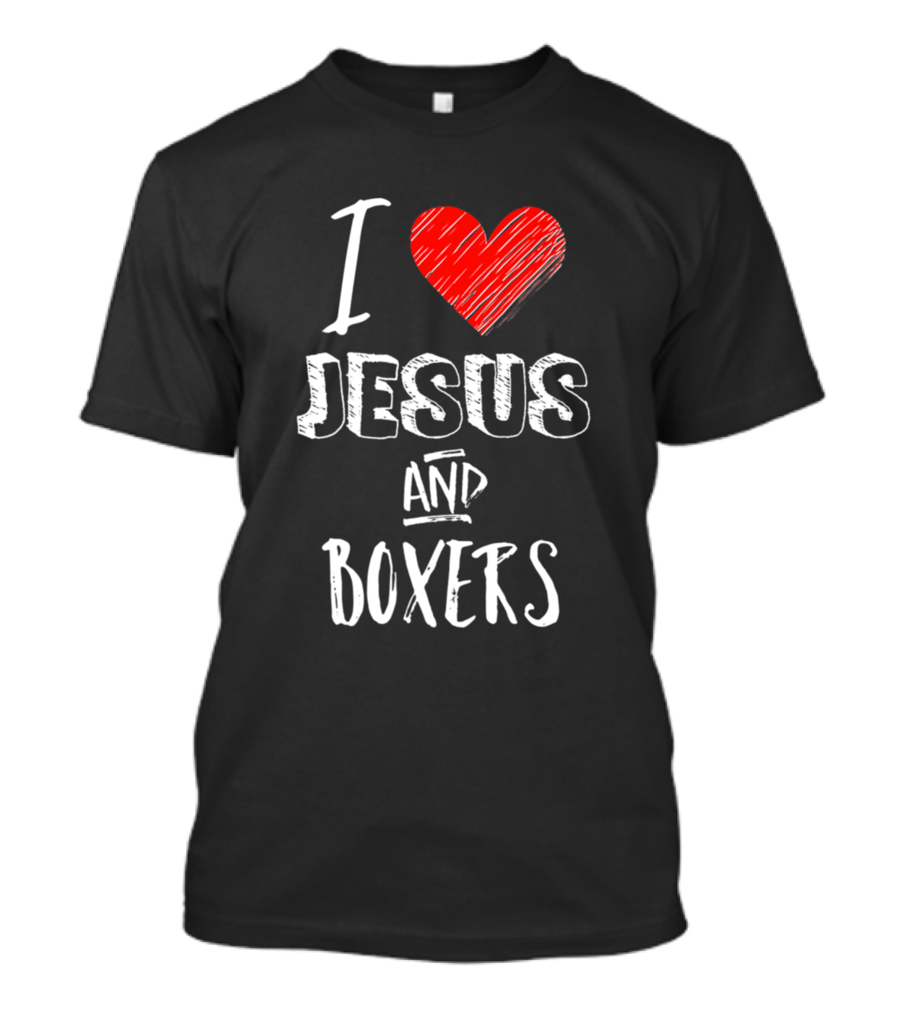 I Love Jesus And Boxers Christian Pet Lover T-Shirt