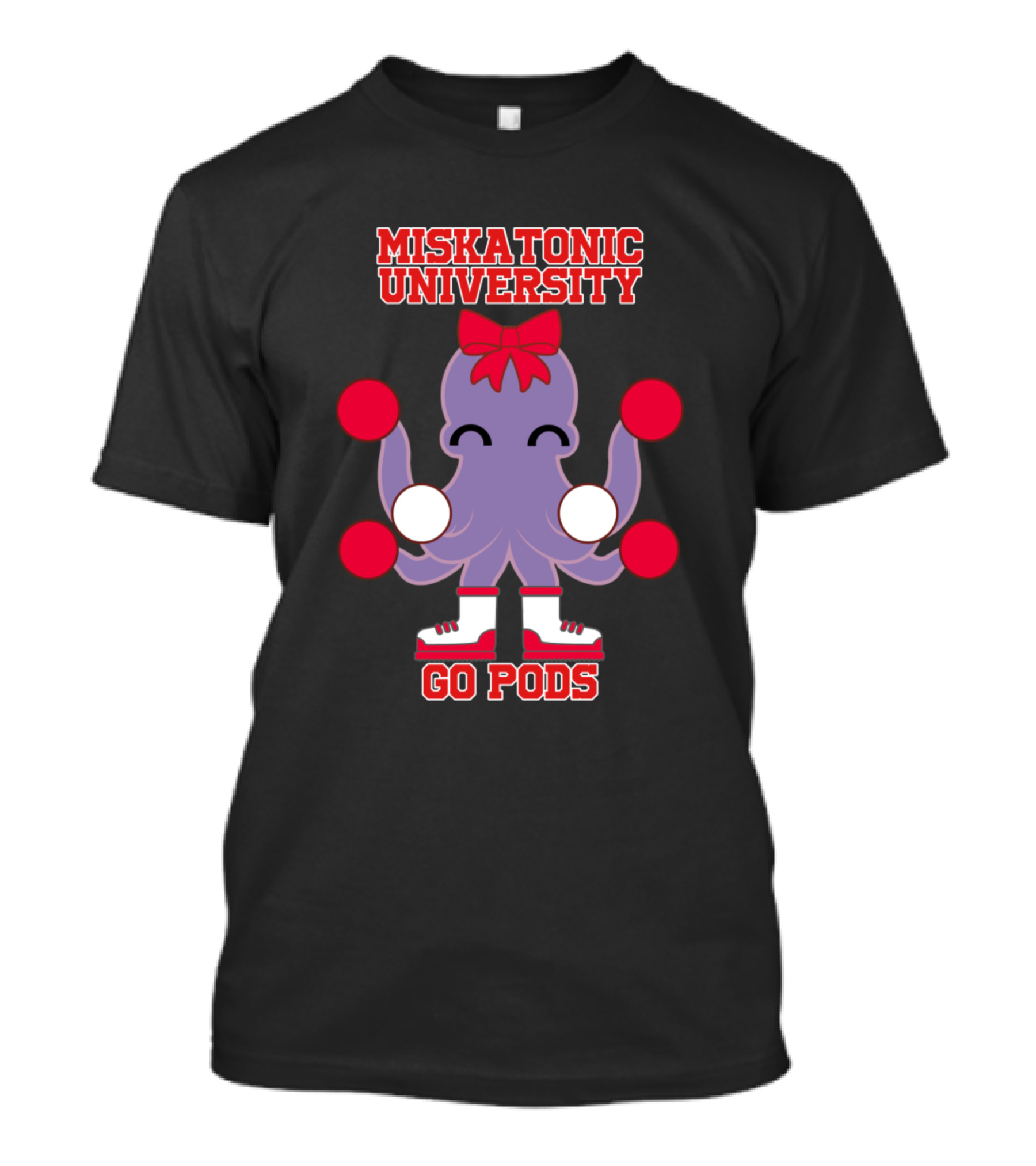 Miskatonic University Cheerleader Go Pods T-Shirt