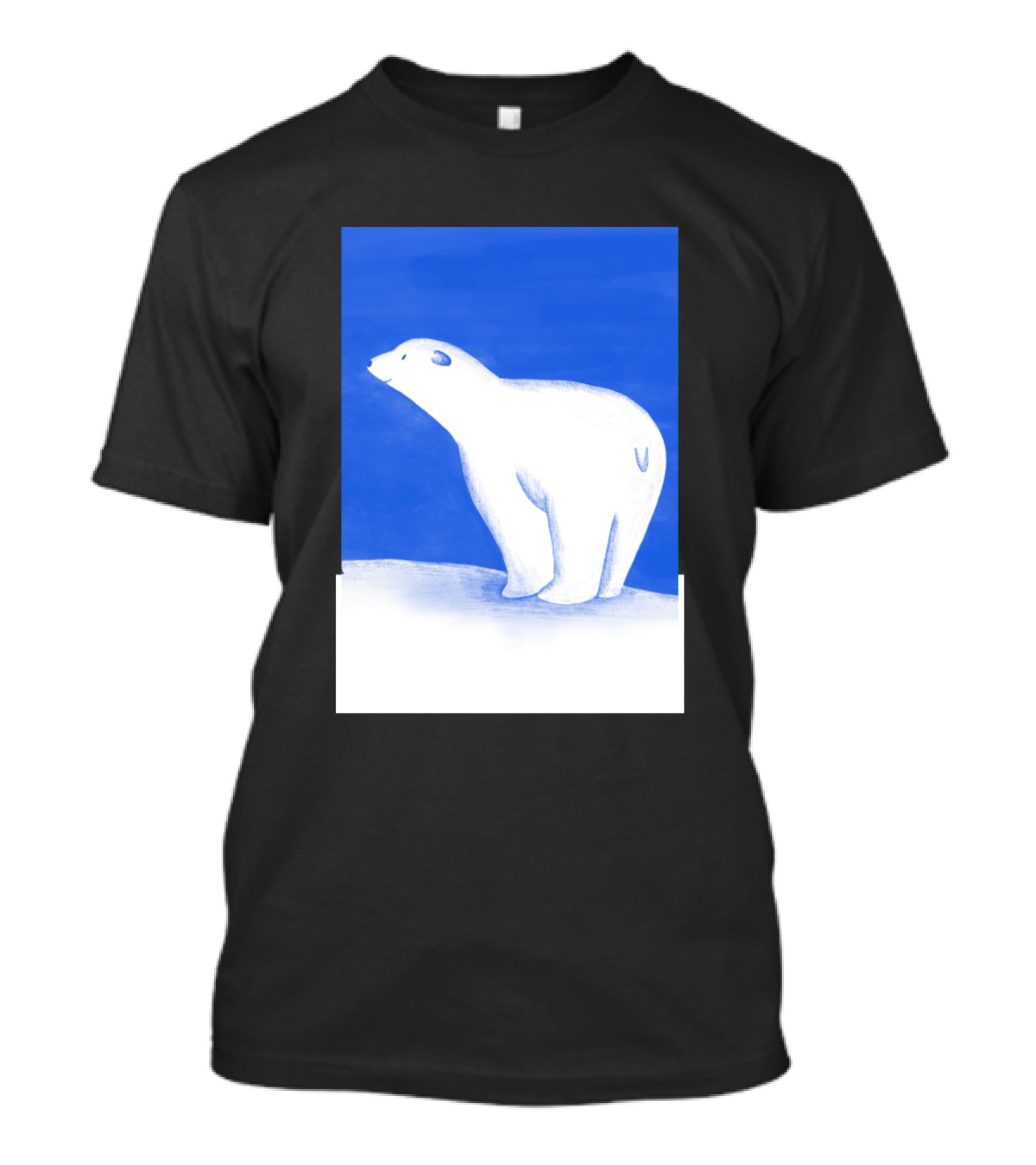 Polar Bear On Arctic Blue Horizon T-Shirt