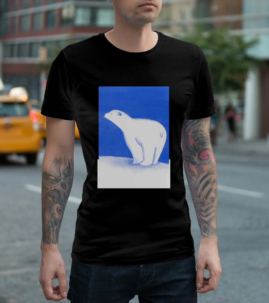 Polar Bear On Arctic Blue Horizon T-Shirt