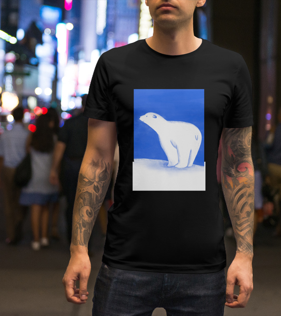 Polar Bear On Arctic Blue Horizon T-Shirt