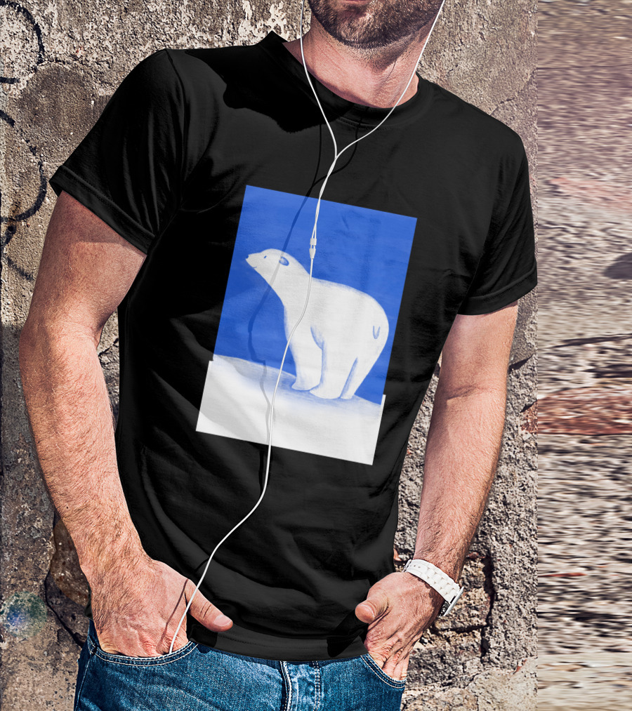 Polar Bear On Arctic Blue Horizon T-Shirt