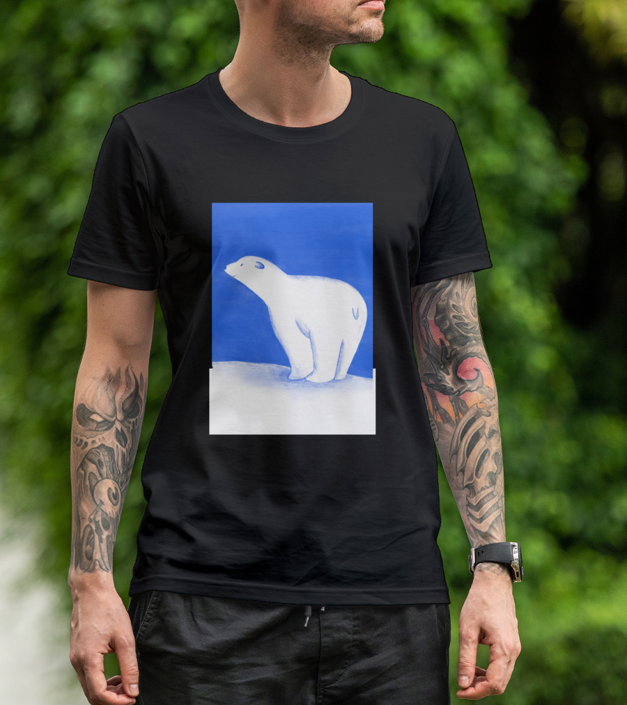 Polar Bear On Arctic Blue Horizon T-Shirt