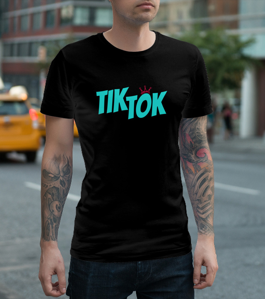 Tiktok Fun Tiktok Lover Tiktoker Tik Tok With Crown T-Shirt