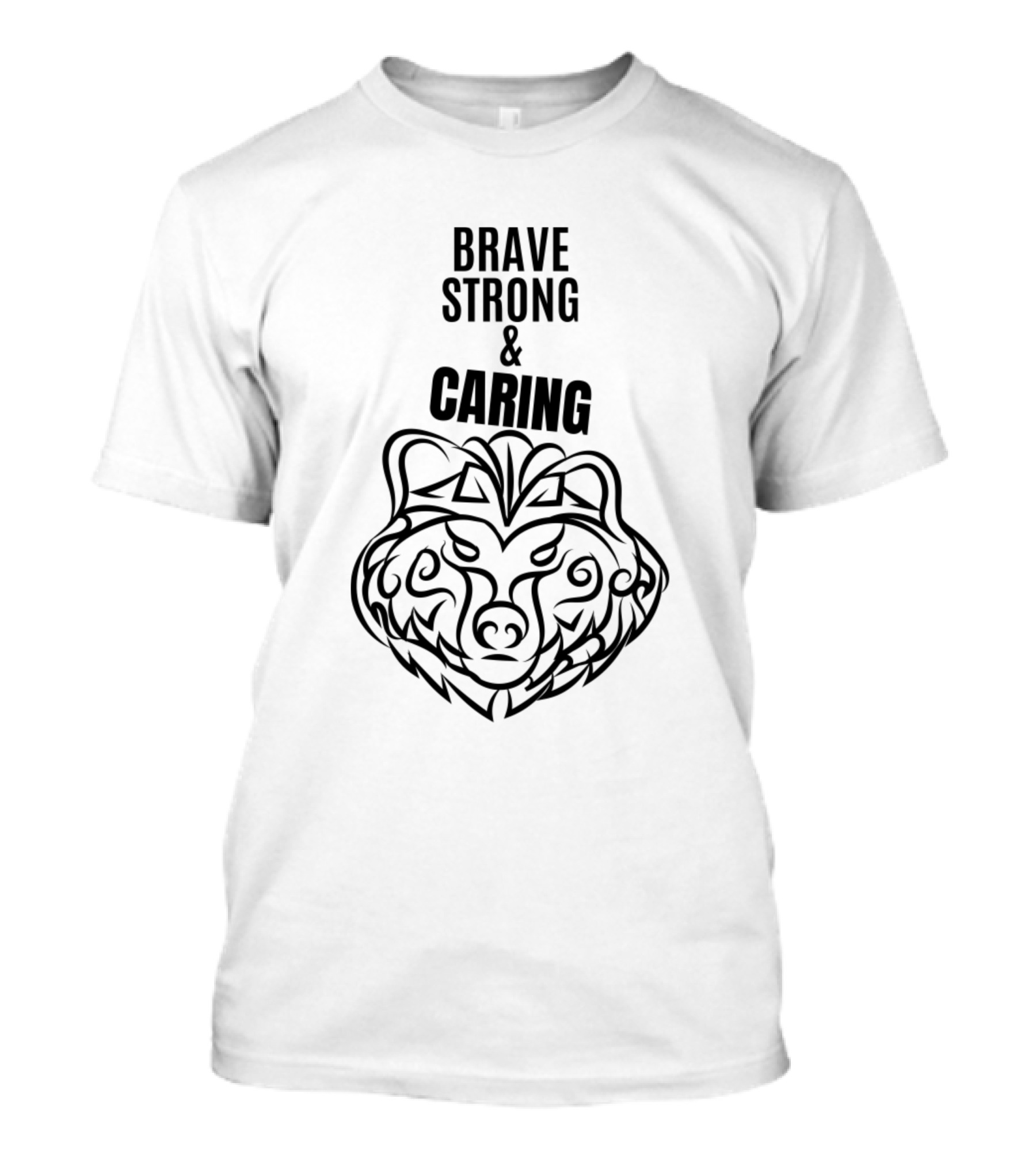 Brave Strong And Caring Bear Tribal T-Shirt