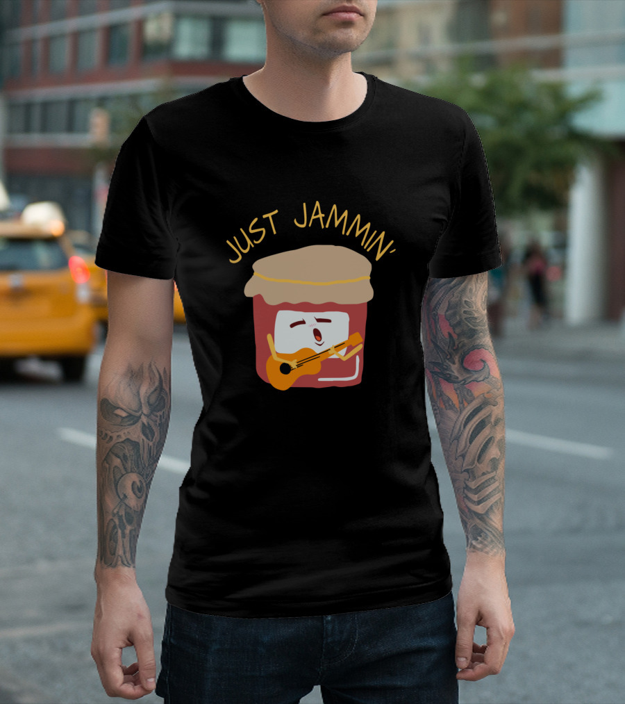 Just Jammin' Cute Funny Pun Jam Guitar T-Shirt