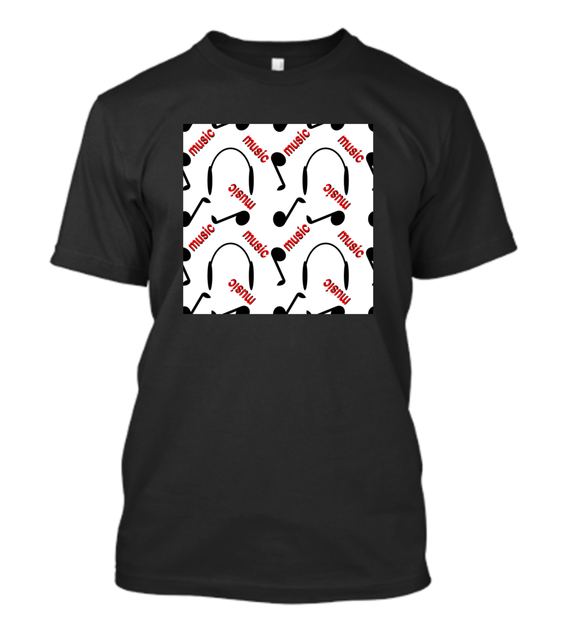 Music Notes And Headphones T-Shirt