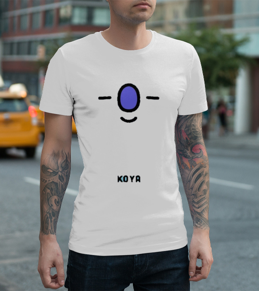 KOYA Face Minimalistic Purple Nose T-Shirt