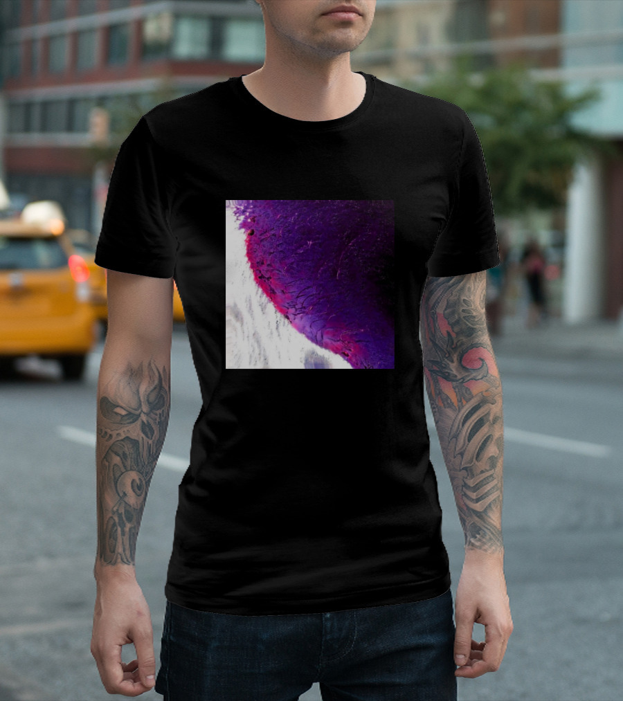 Muse Of Death And Water Abstract Purple and Red Swirl T-Shirt