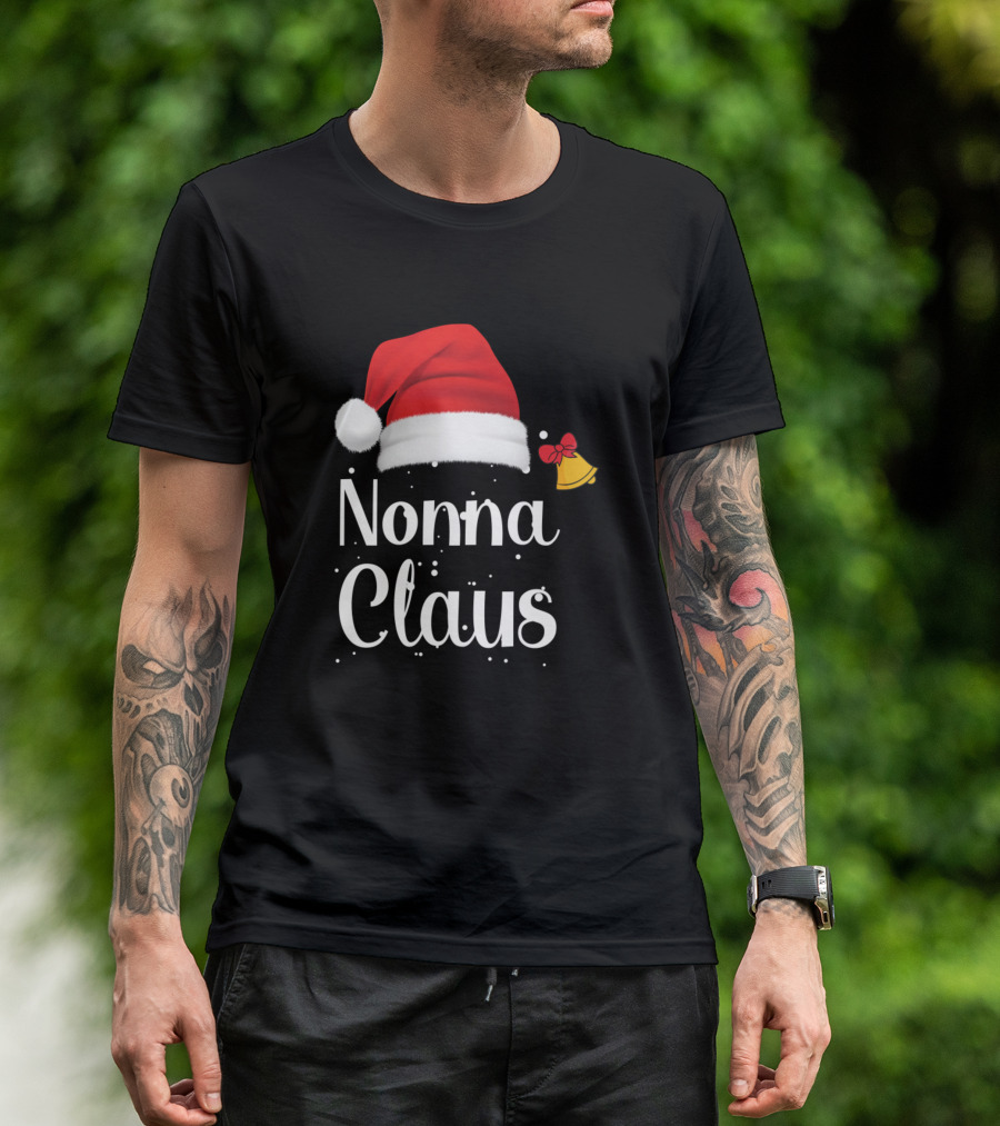 Nonna Claus Santa Hat Bell T-Shirt