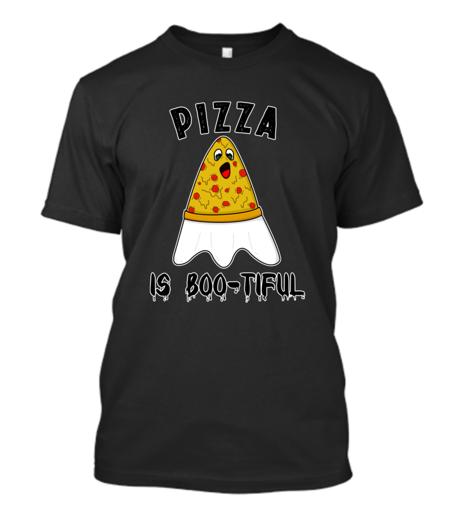 Pizza Is Boo Tiful Funny Ghost Slice T-Shirt