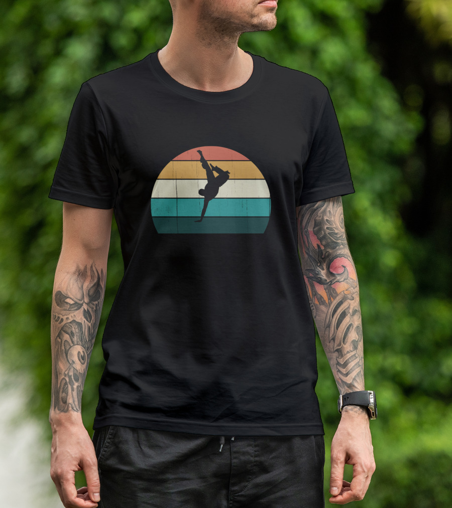 Retro Sunset Dance Pose Dancer Vintage T-Shirt