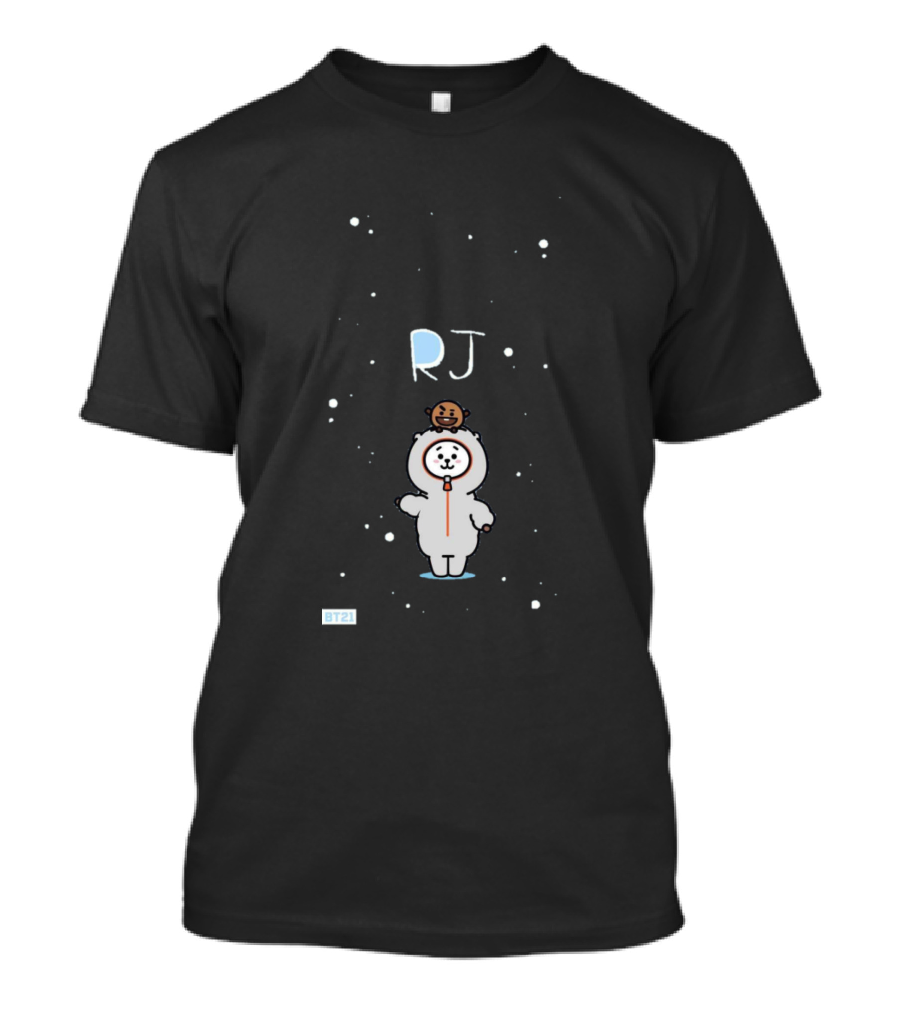 BT21 RJ Character With Small Companion And Stars T-Shirt