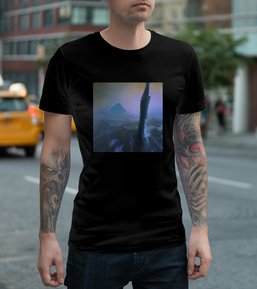 Vision Of Transcendental Sadness Surreal Seascape With Abstract Shapes T-Shirt
