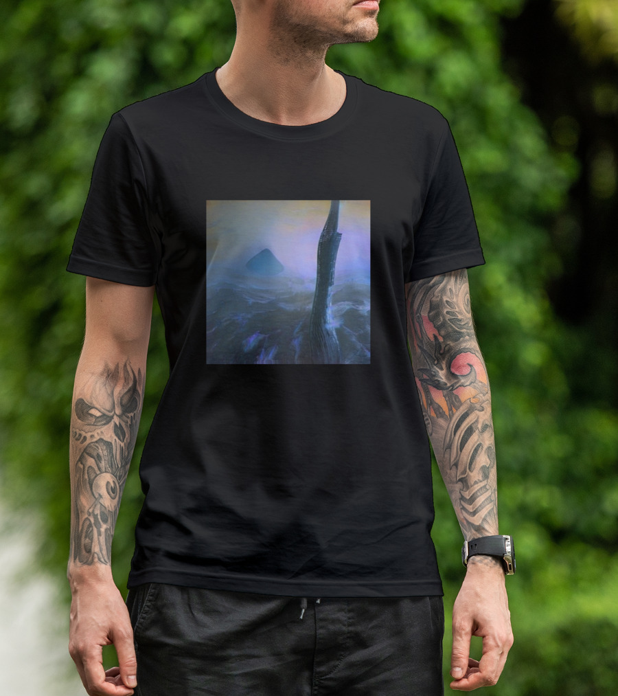 Vision Of Transcendental Sadness Surreal Seascape With Abstract Shapes T-Shirt