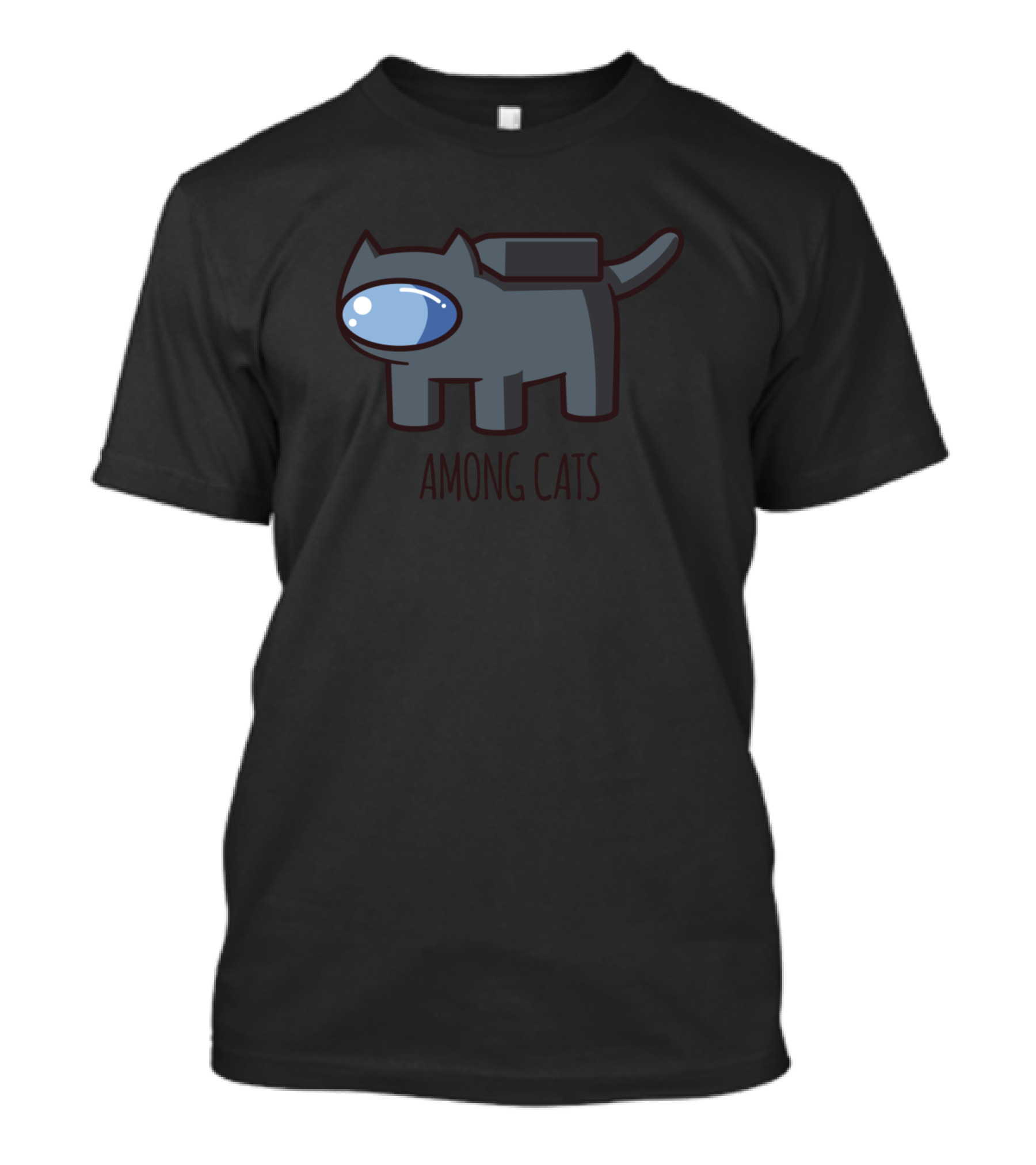 Among Us Among Cats Black Cat Crewmate T-Shirt