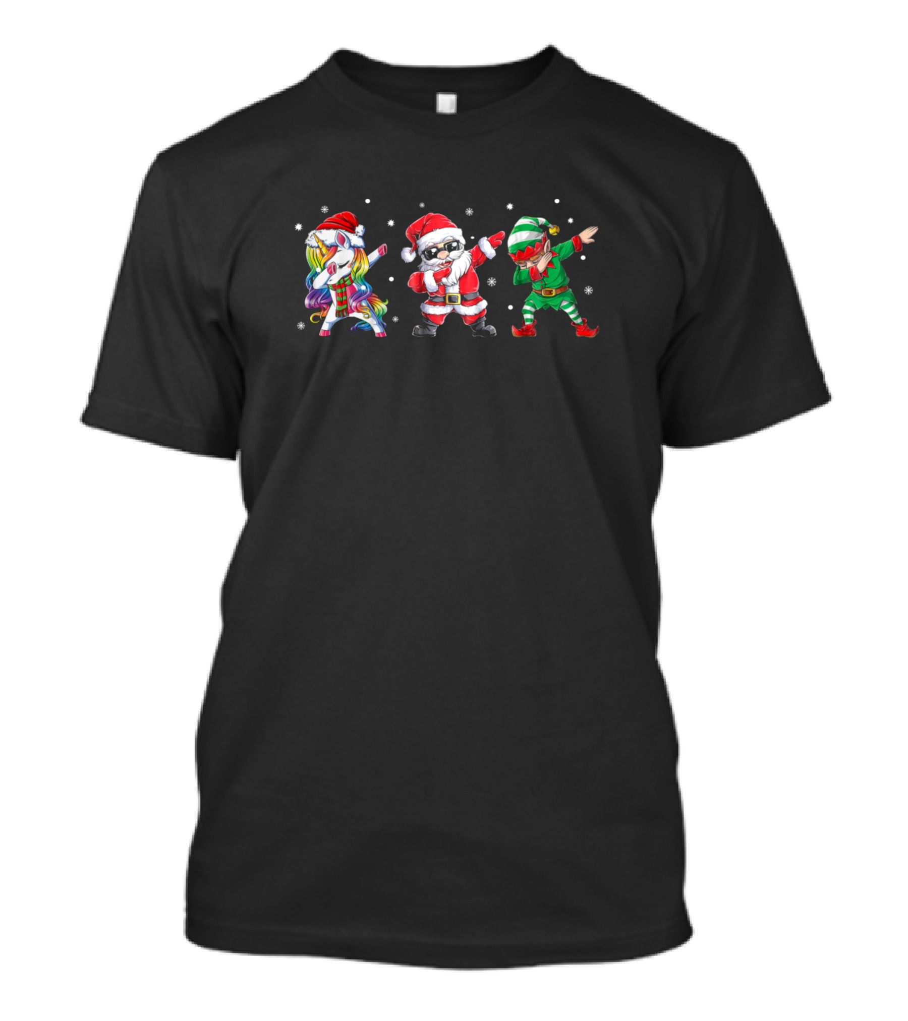 Dabbing Santa Elf Unicorn Christmas Kids Boy Dance T-Shirt