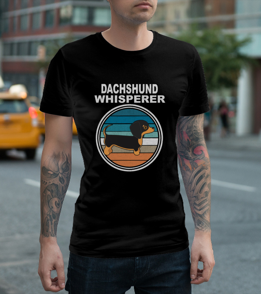 Dachshund Whisperer Retro Vintage T-Shirt