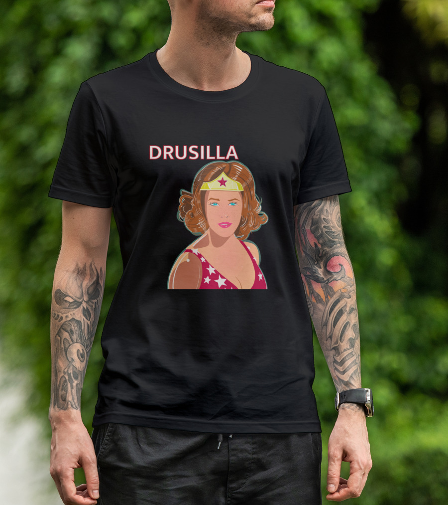 Drusilla Wonder Woman Style Red Star Tiara Retro Look T-Shirt