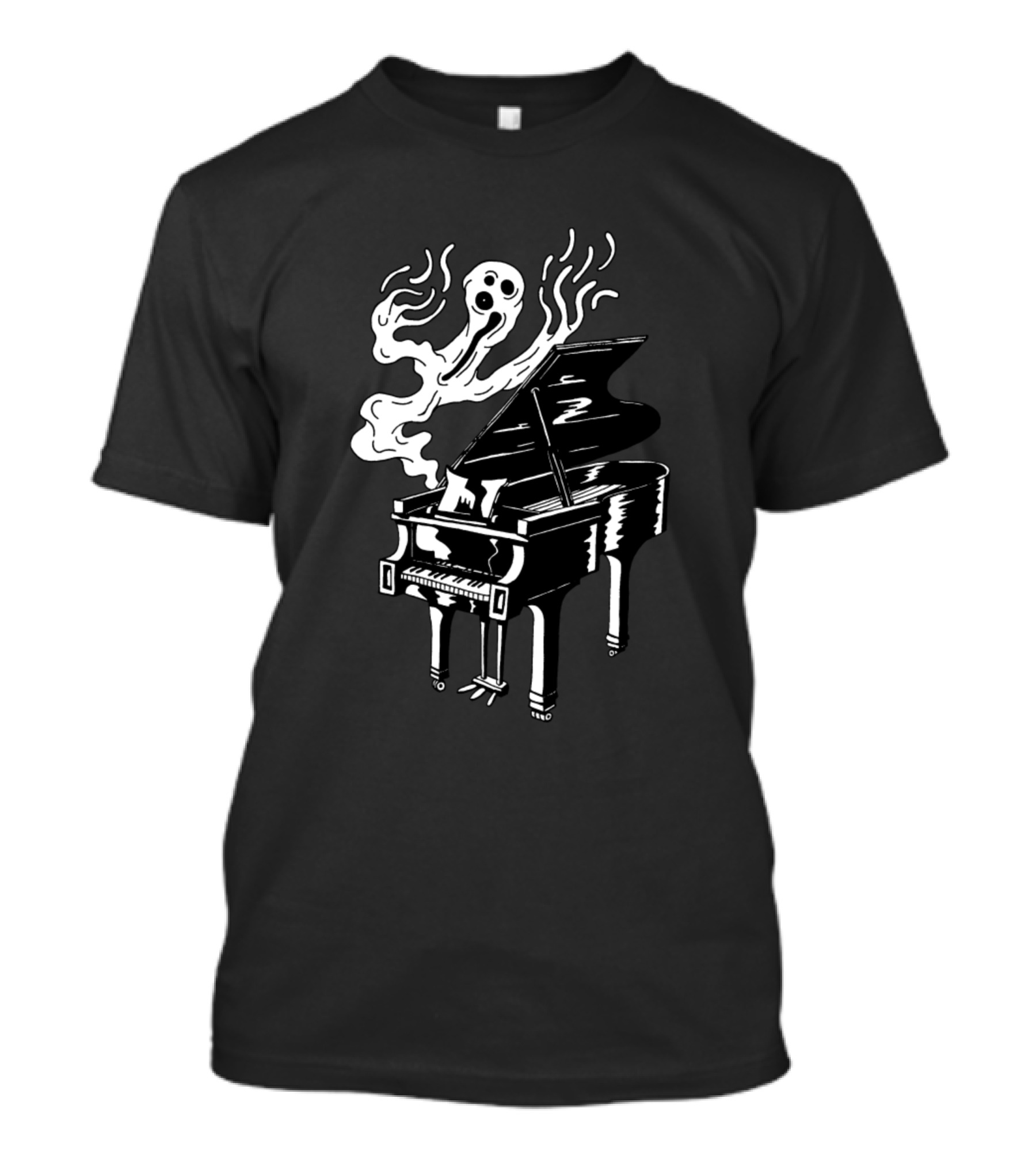 Ghostly Grand Piano Specter Apparition T-Shirt