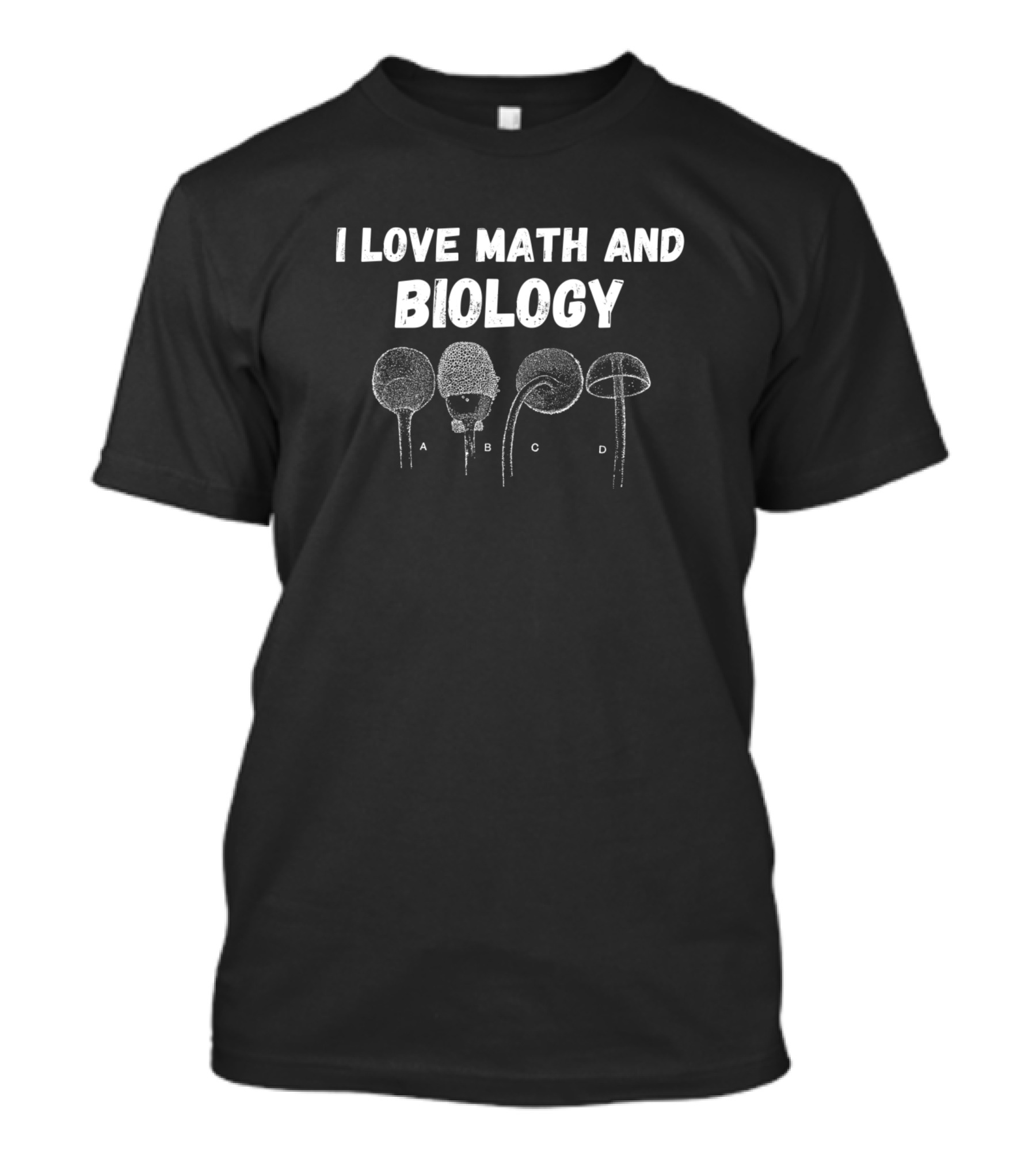 I Love Math And Biology Microscope Diagram T-Shirt