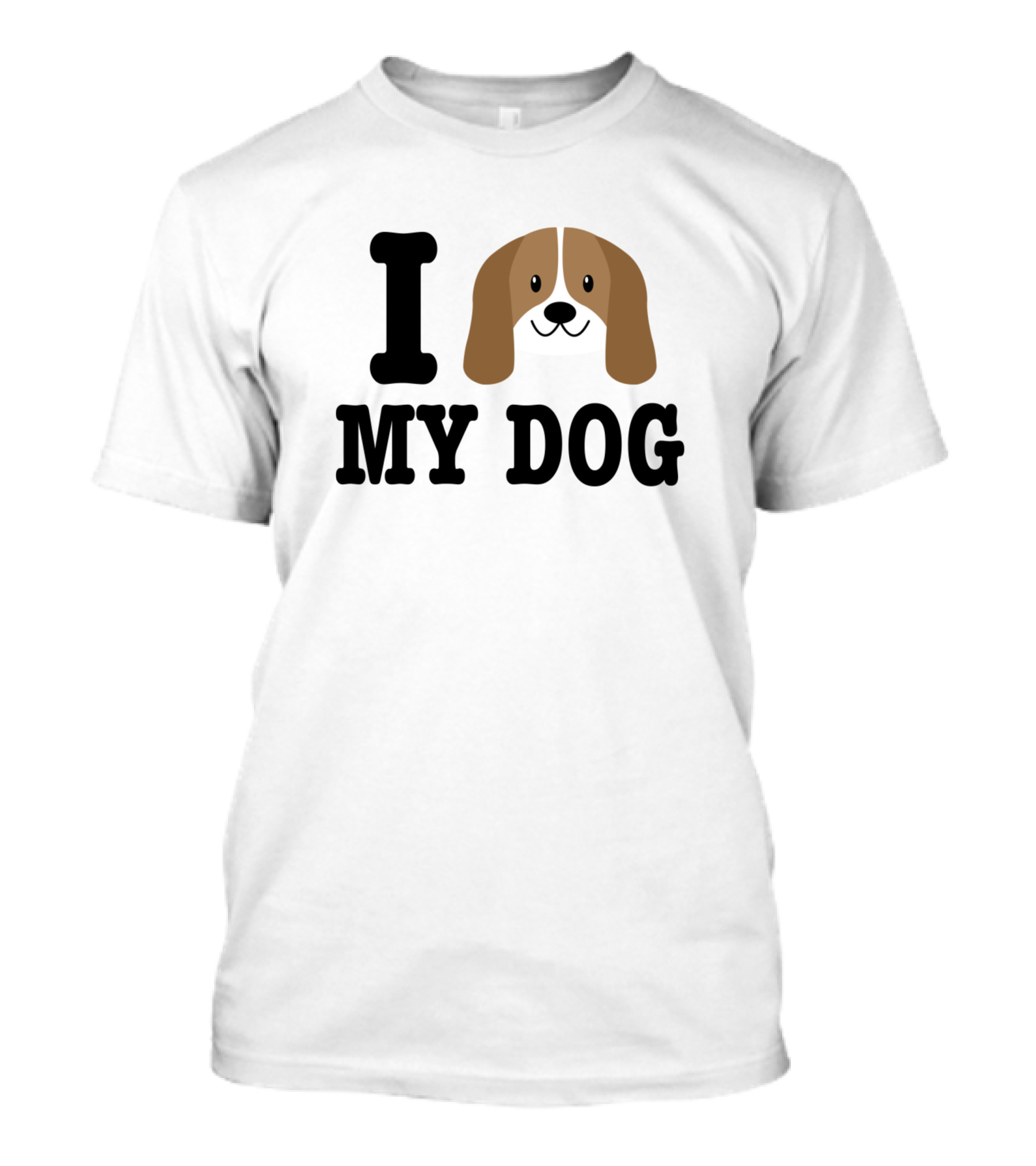 I Love My Dog Basset Hound T-Shirt