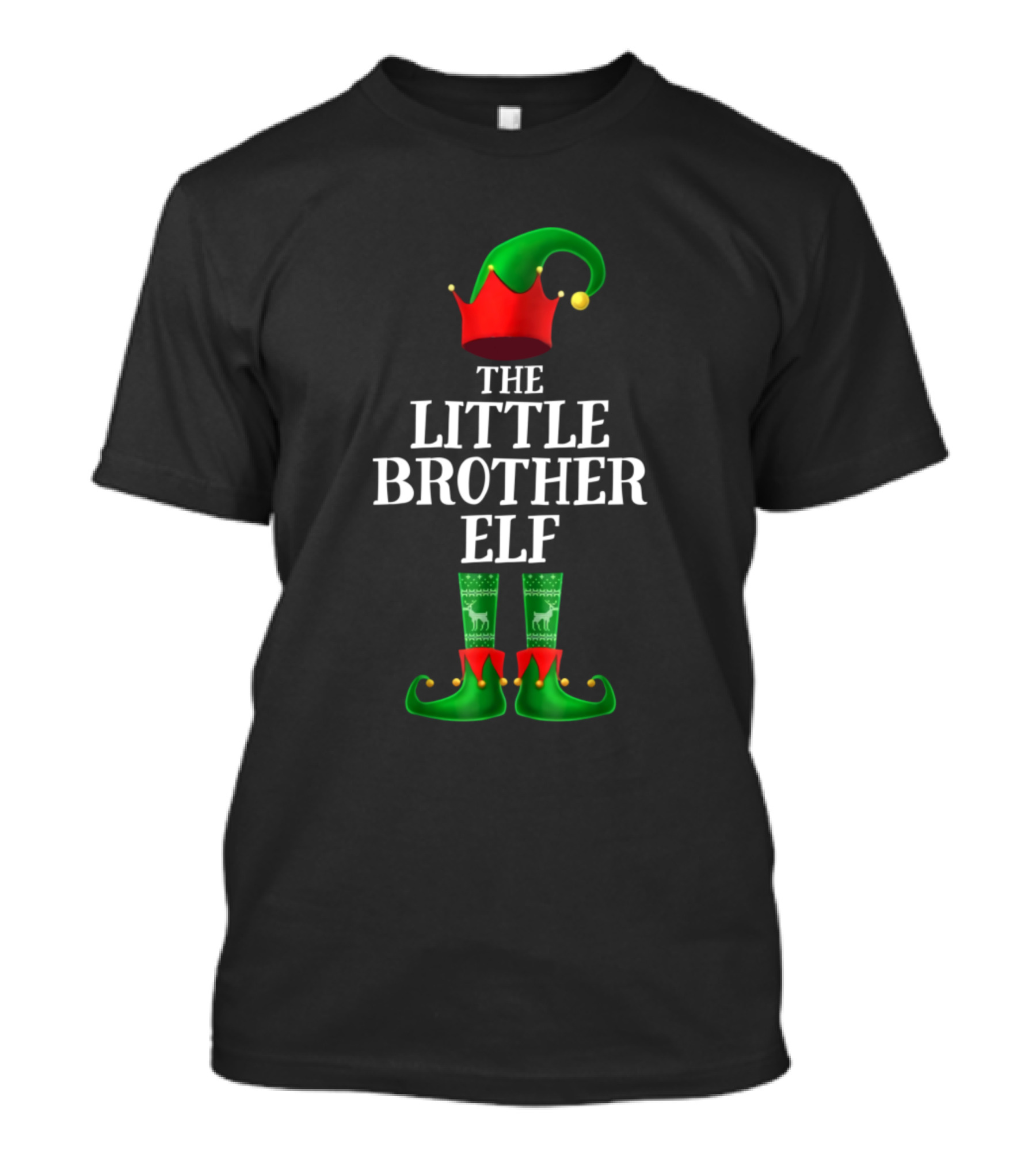 The Little Brother Elf Matching Family Christmas T-Shirt