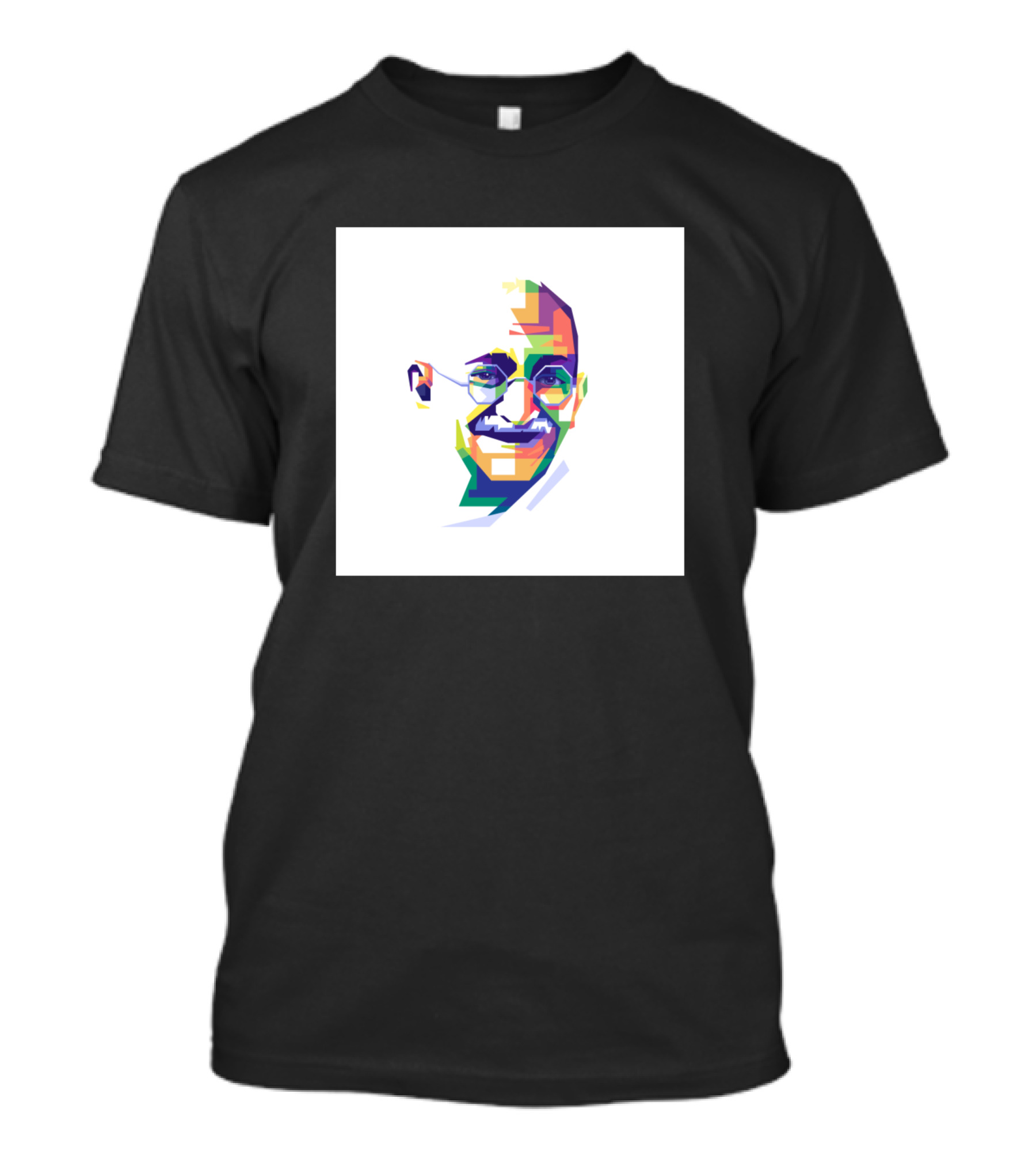 Mahatma Gandhi Colorful Geometric T-Shirt