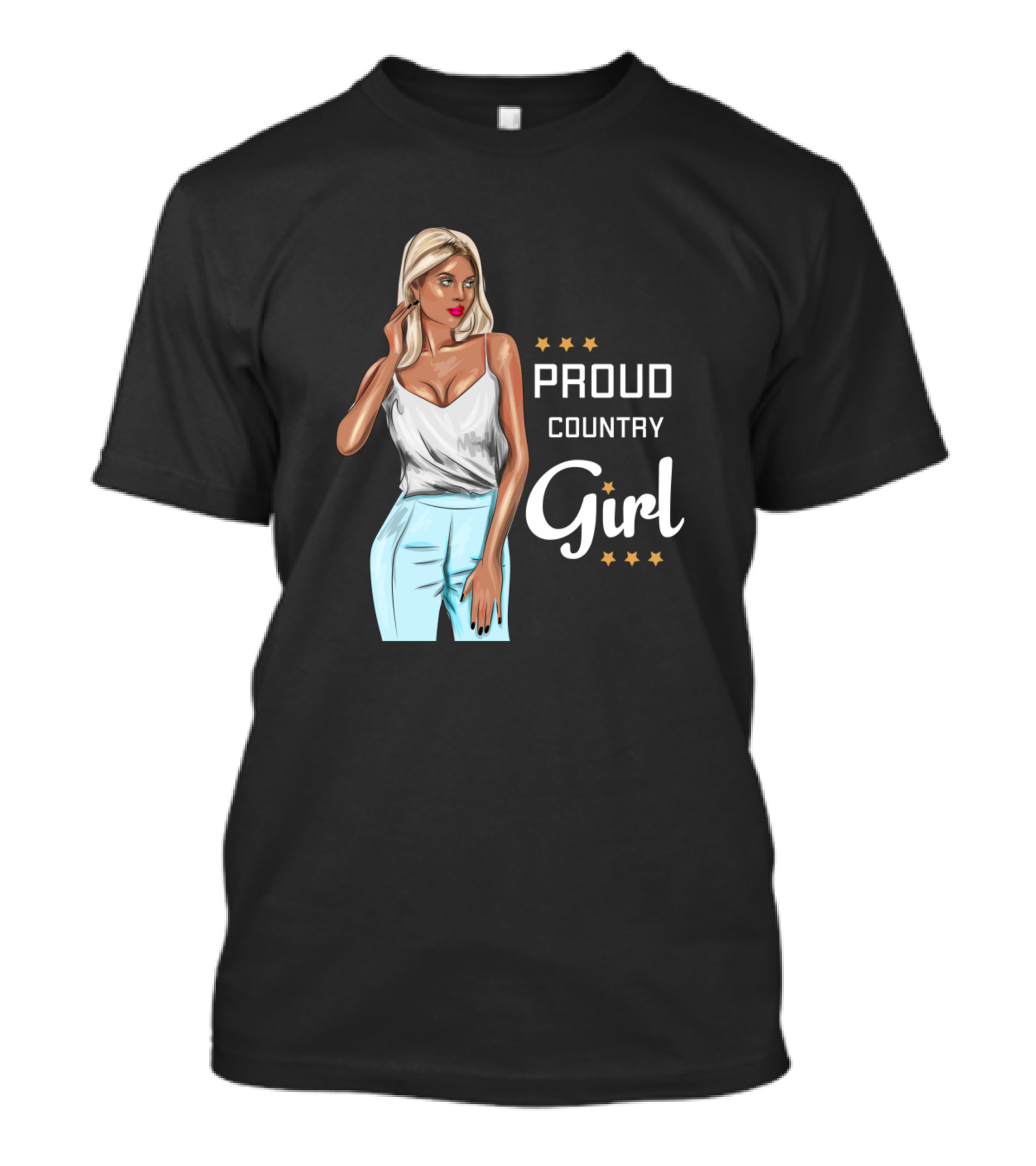 Proud Country Girl Patriot Loving Motherland T-Shirt