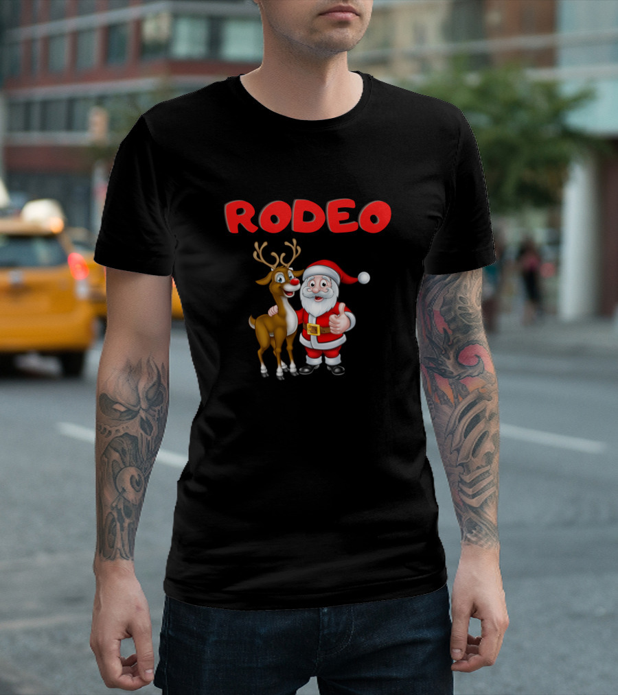 Rodeo Santa Claus It's The Most Wonderful Time Of The Year T-Shirt