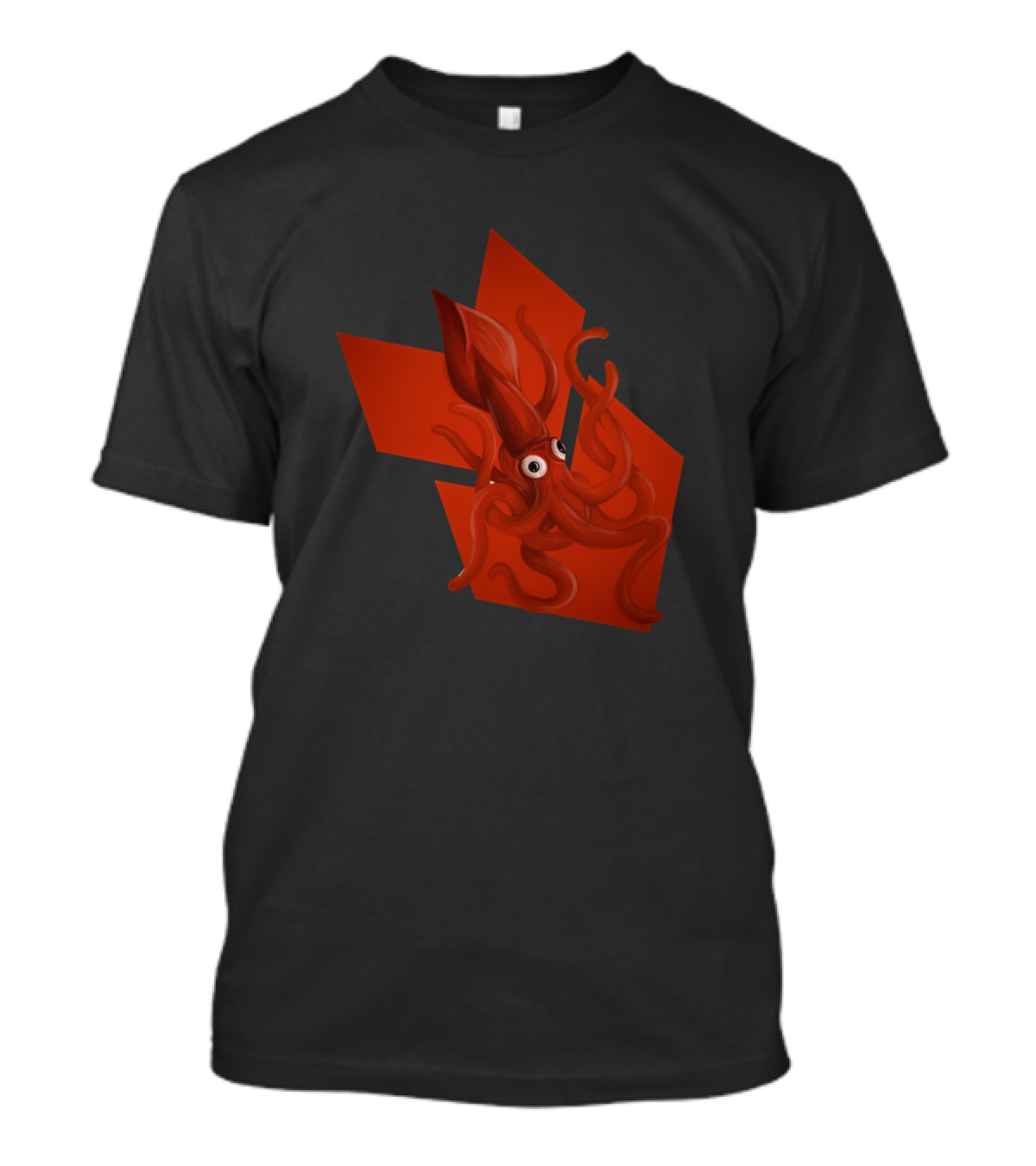 Squid Red Geometric T-Shirt