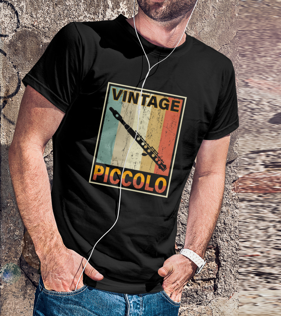 Vintage Piccolo Retro Instrument T-Shirt