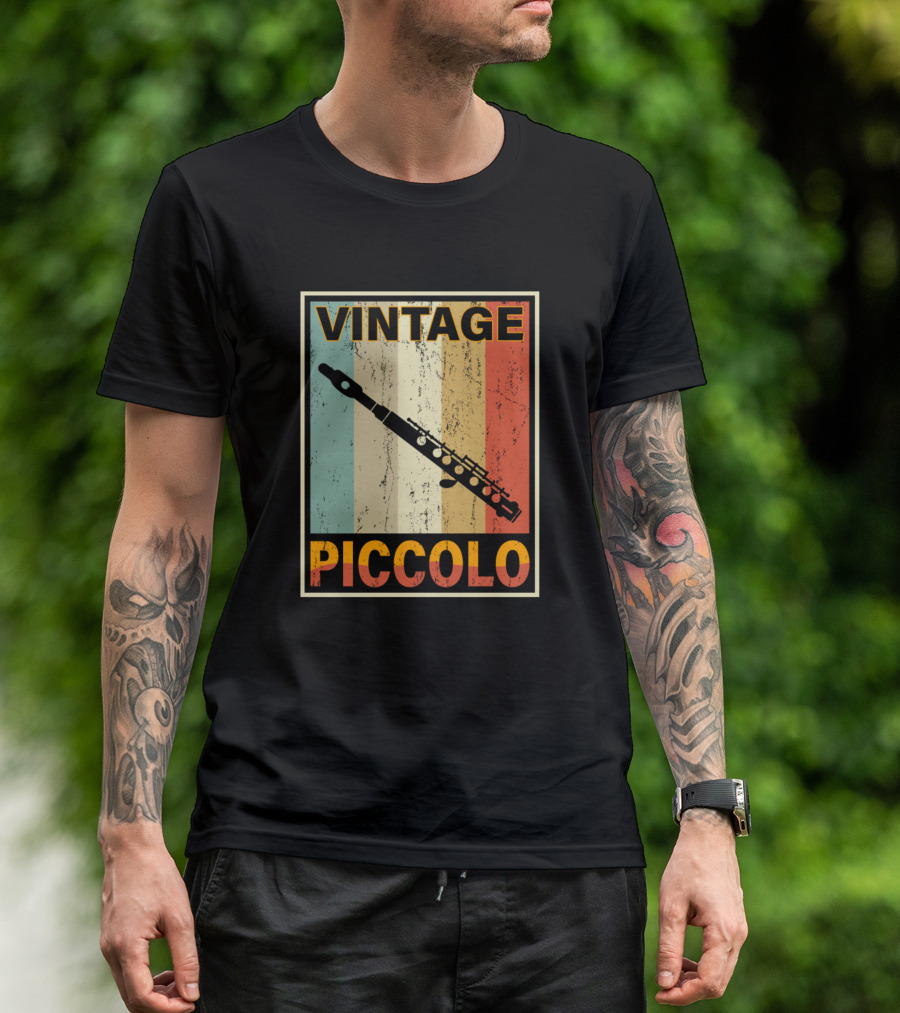 Vintage Piccolo Retro Instrument T-Shirt