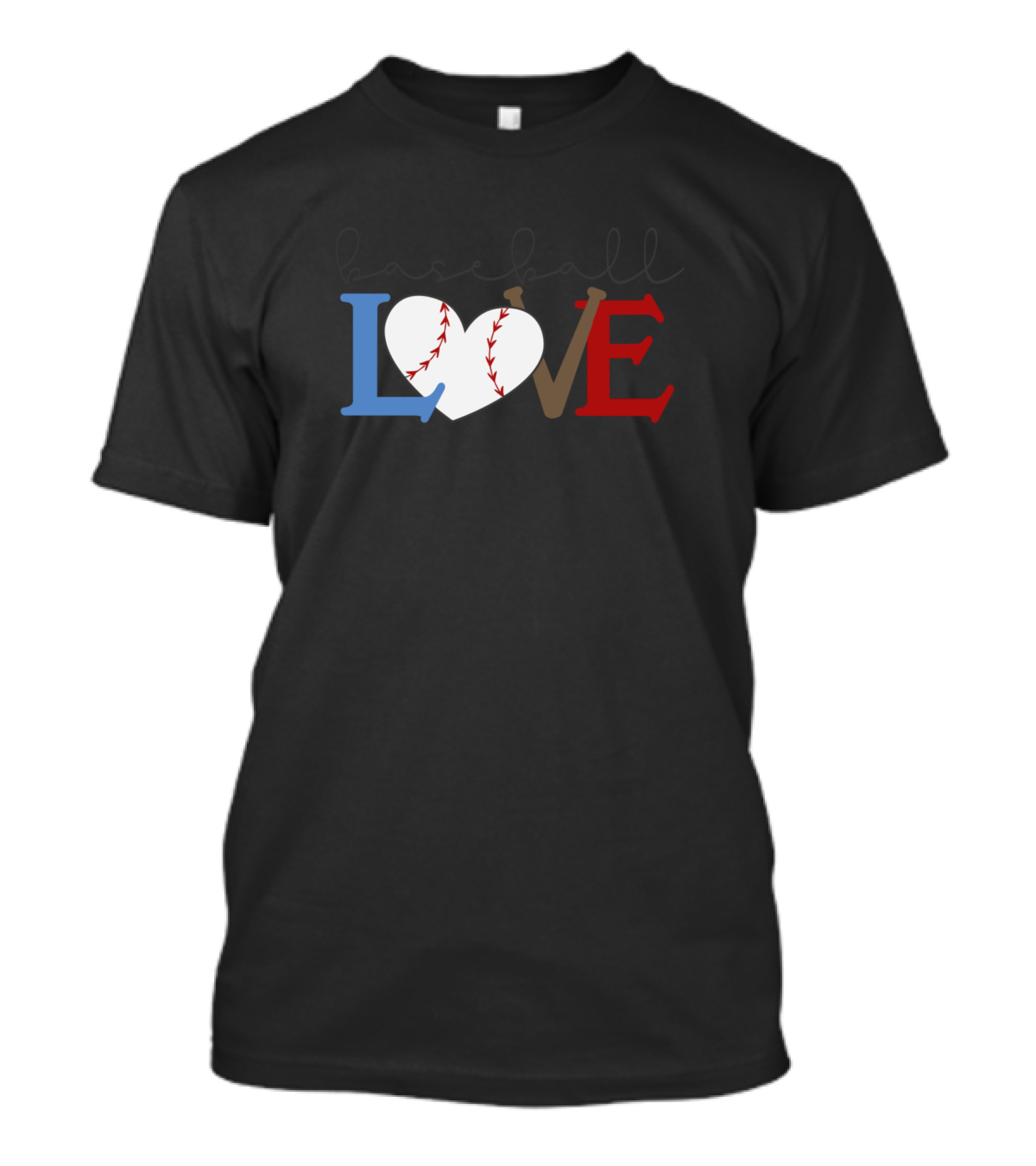 Baseball Love Heart With Stitched Laces In Classic Colors T-Shirt