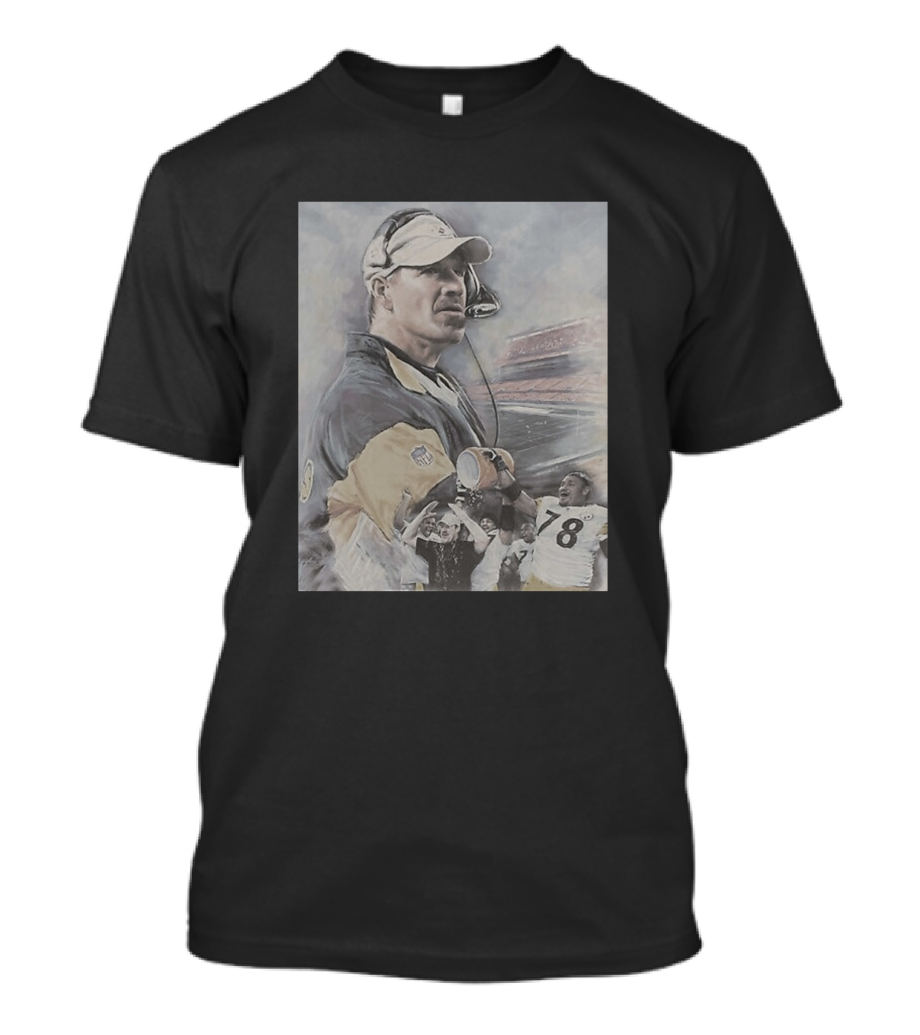 Bill Cowher Hall Of Fame Pittsburgh Steelers NFL Coach T-Shirt