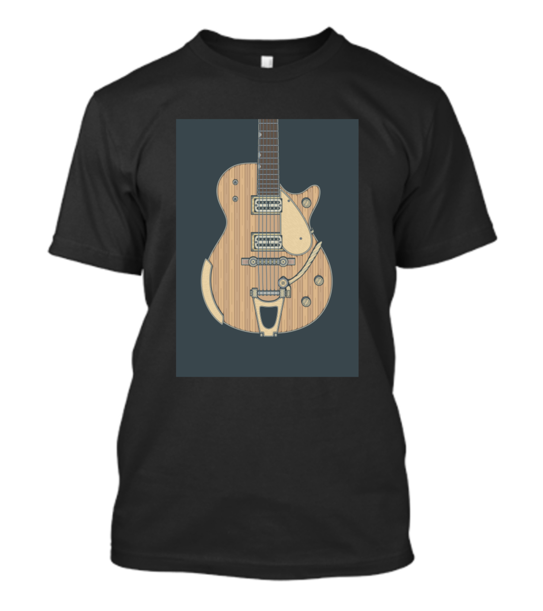 Brown Woodgrain Electric Guitar T-Shirt