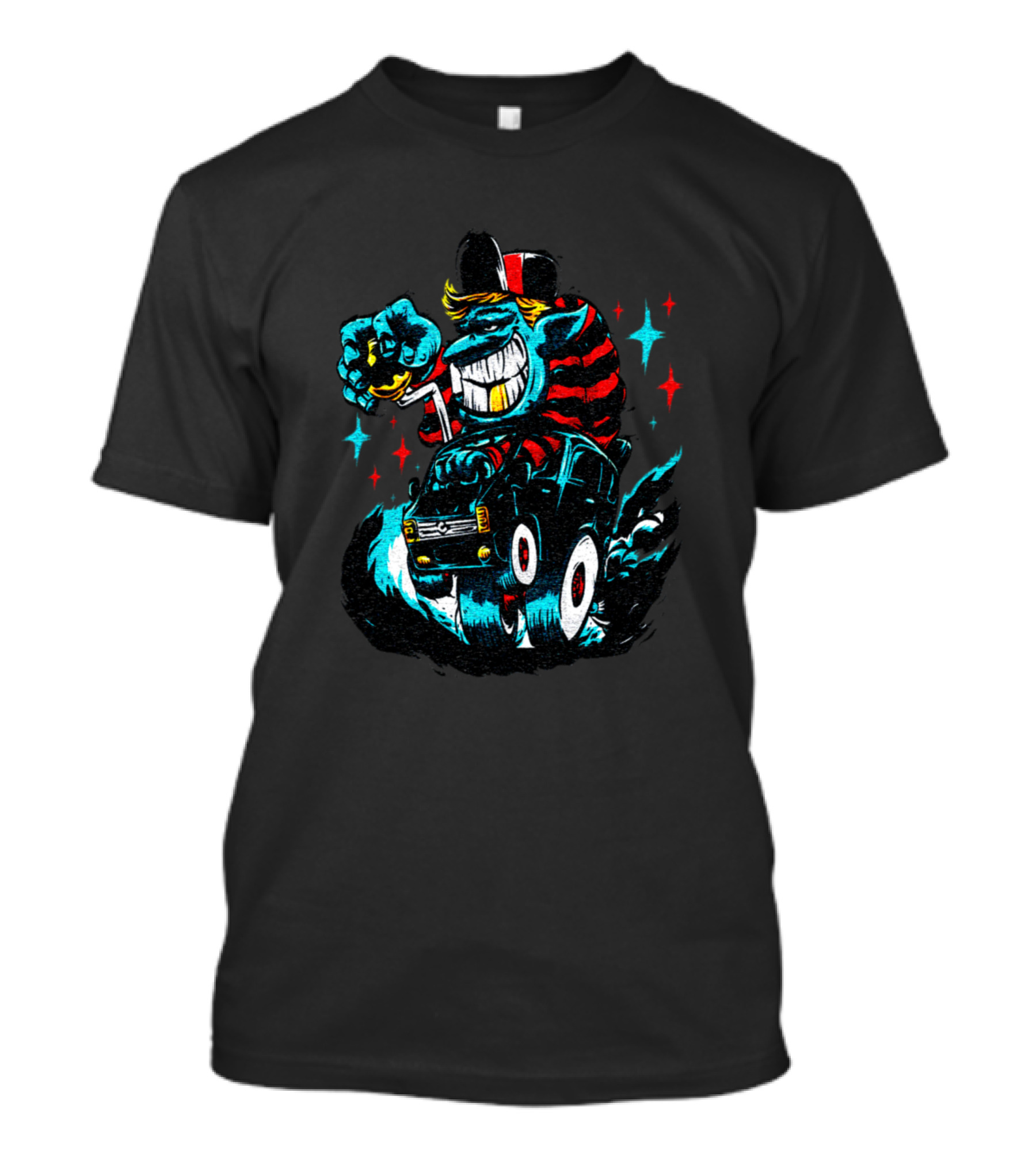 Classic Car Hot Rod Wild Cartoon Driver T-Shirt