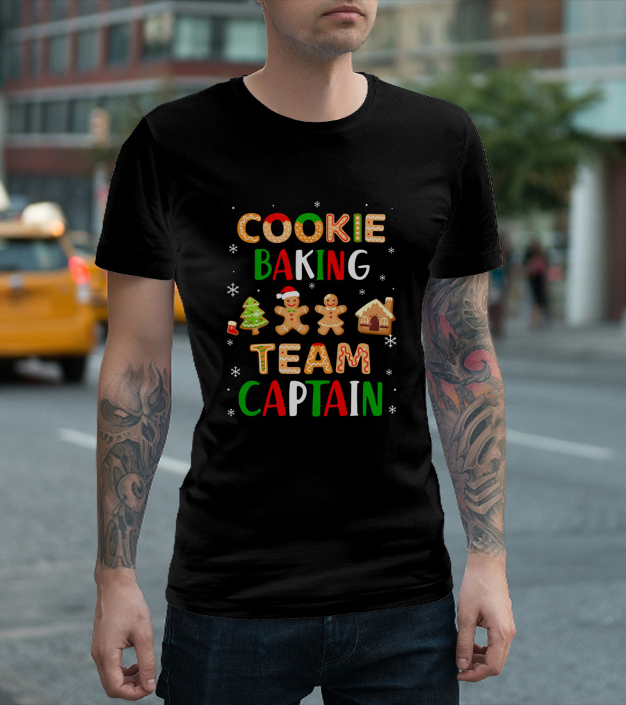 COOKIE BAKING TEAM CAPTAIN GINGERBREAD CHRISTMAS HOLIDAY T-Shirt