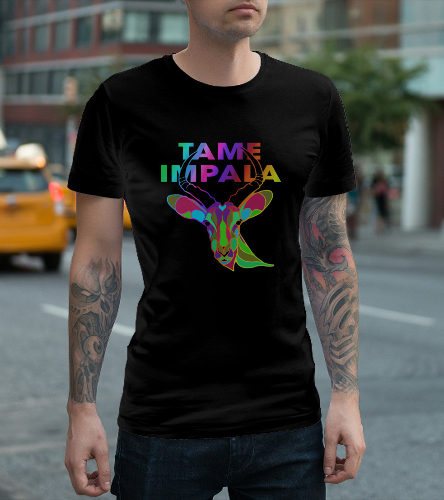 Tame Impala Multicolor Deer Head T-Shirt