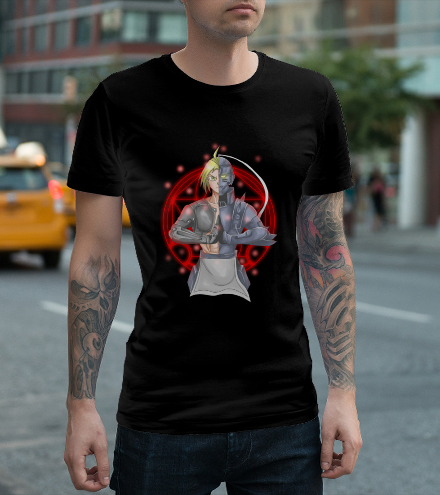 Fullmetal Alchemist Edward Alphonse Red Transmutation Circle T-Shirt