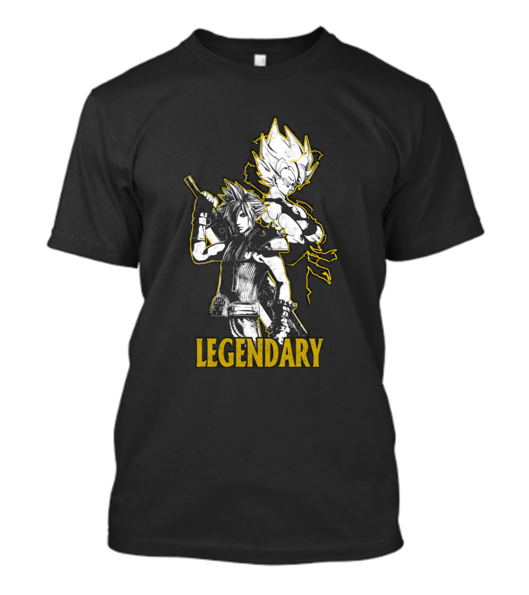 Legendary Super Saiyan Goku And Cloud Crossover T-Shirt