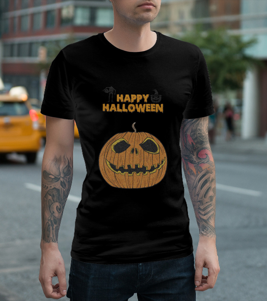 Happy Halloween Jack-O'-Lantern Pumpkin T-Shirt