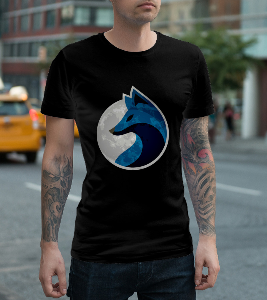 Moon Fox Blue Full Moon Fox Emblem T-Shirt