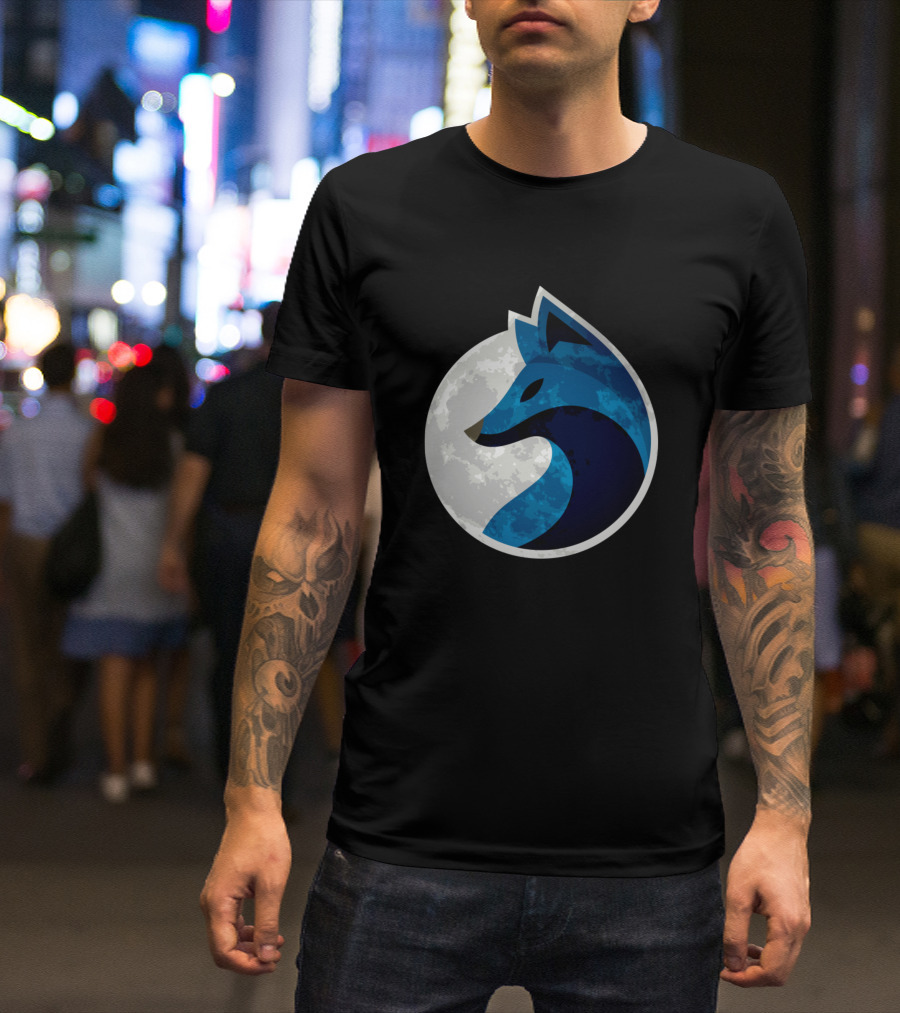 Moon Fox Blue Full Moon Fox Emblem T-Shirt