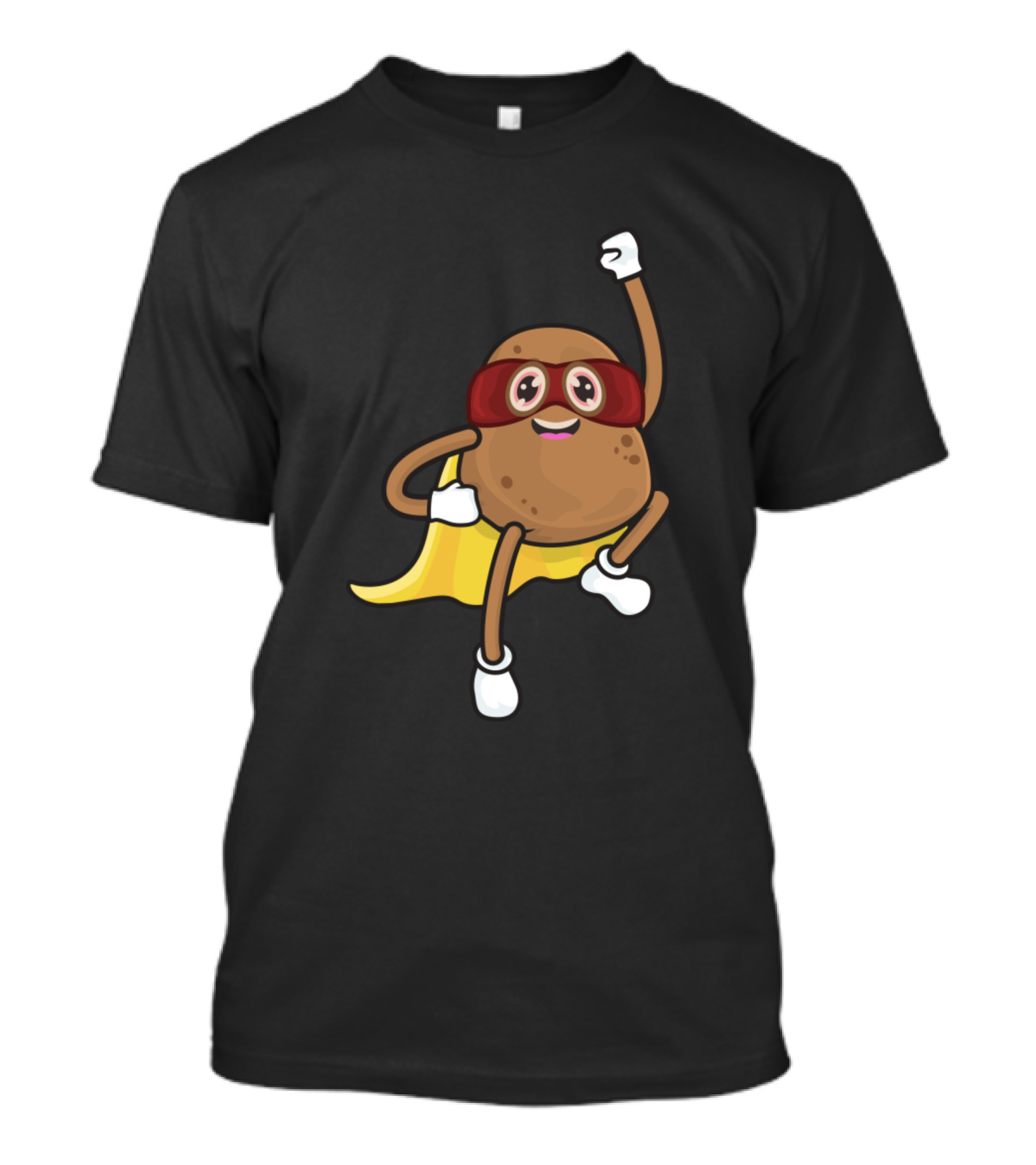 Potato Superhero With Cape And Mask T-Shirt