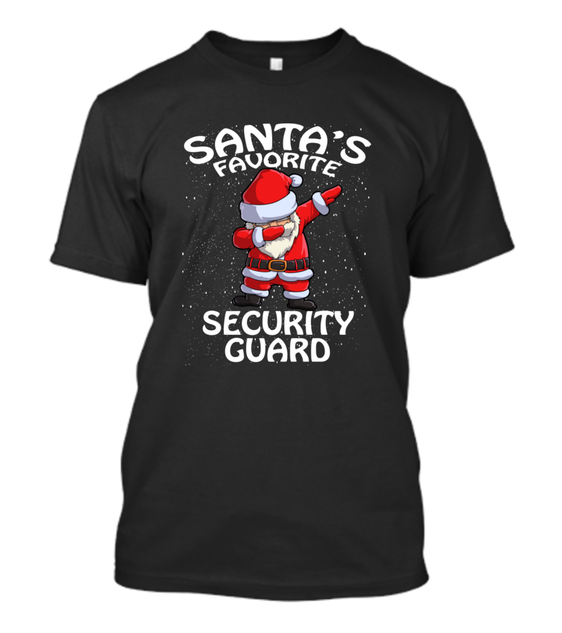Santa's Favorite Security Guard Dab Santa Suit Christmas T-Shirt