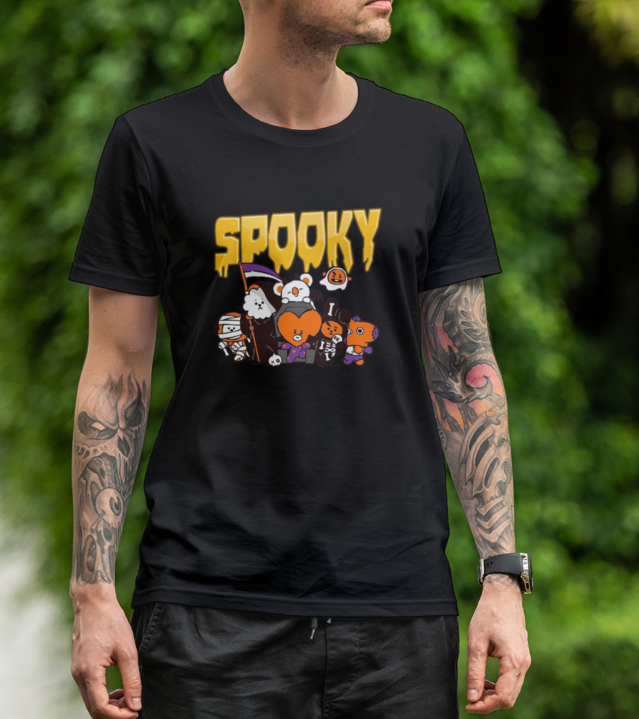 SPOOKY Halloween BT21 Characters In Costume T-Shirt