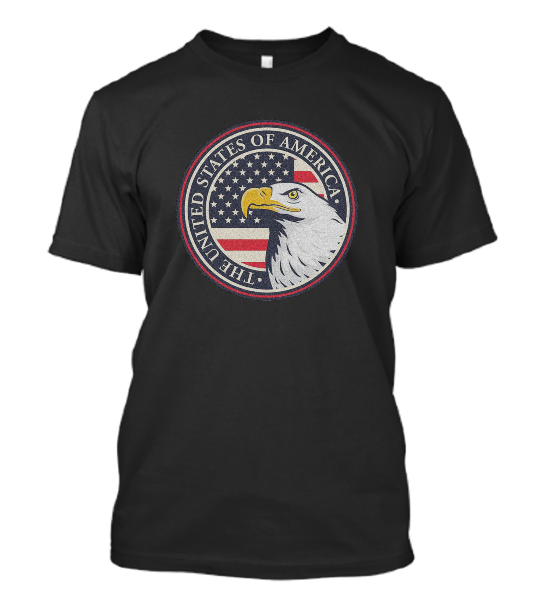 The United States Of America Bald Eagle Emblem With American Flag T-Shirt