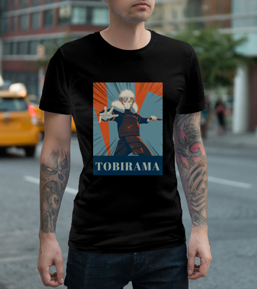 Tobirama Dynamic Pose with Vibrant Background T-Shirt