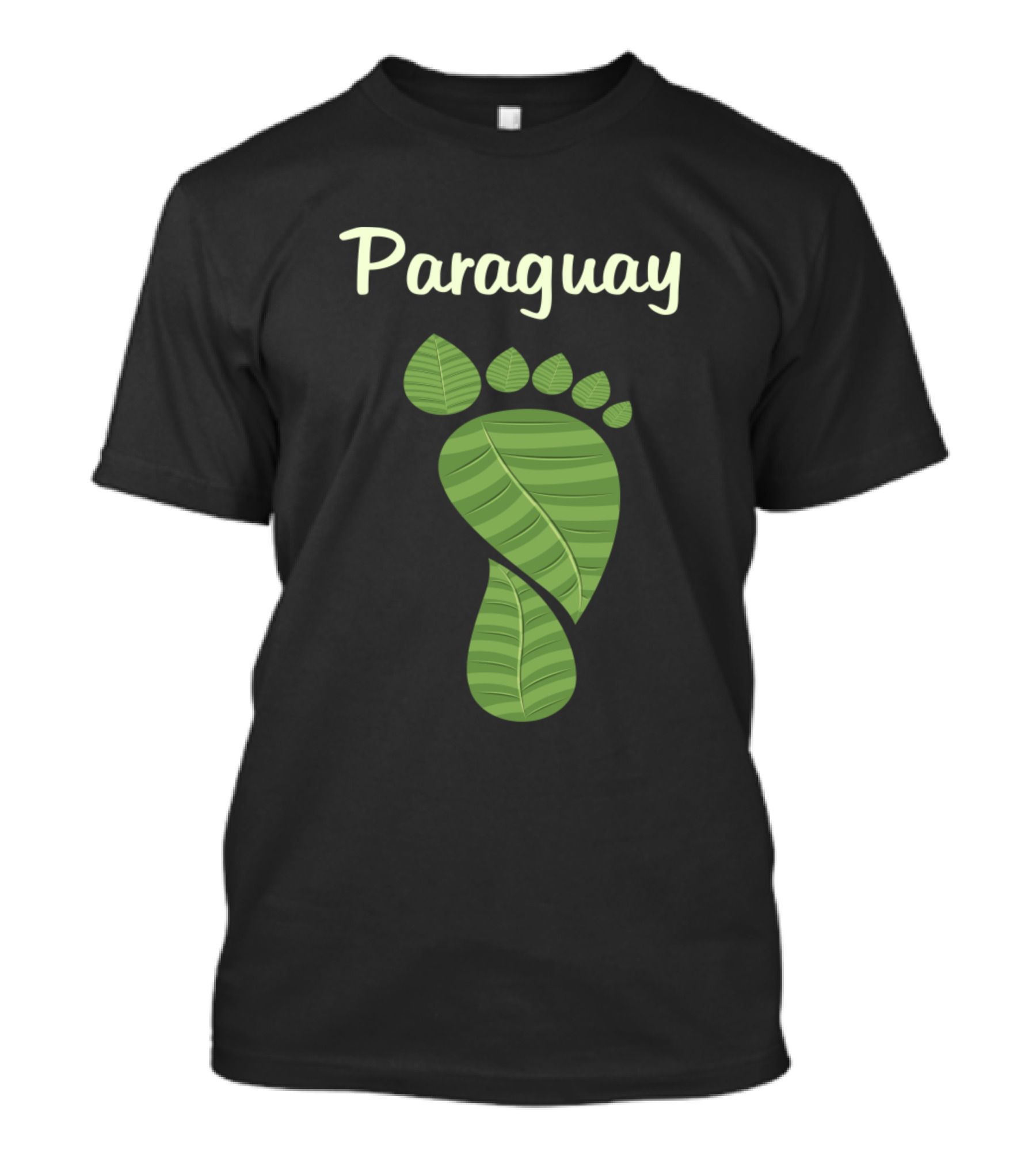 Paraguay Green Footprint Leaves T-Shirt